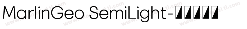 MarlinGeo SemiLight字体转换